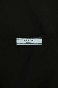 PRADA ノースリーブワンピース ミニ チュニック 切替 XS ブラック 
