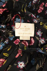 kate spade new york 花柄ワンピース S ブラック
