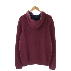 LOUIS VUITTON ガストンV ワッペンニットパーカー カシミヤ混 L ワイン