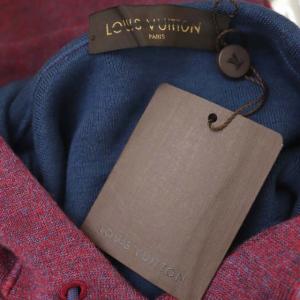 LOUIS VUITTON ガストンV ワッペンニットパーカー カシミヤ混 L ワイン