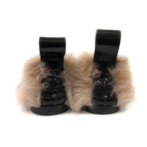 PIPPICHIC エコファーバレエシューズ ECO FUR BALLET フラット 35.5 22.5cm ベージュ