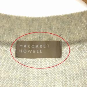 MARGARET HOWELL 19AW ニット カシミヤ混 カーディガン 長袖 Vネック 2 グレー