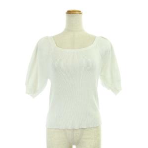 21SS スクエアネックニットカットソー ホワイト