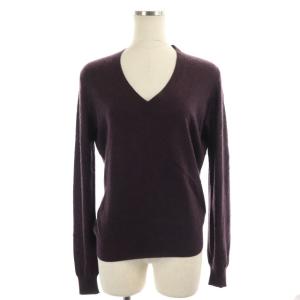 バックリボンロングスリーブニットセーター 2 パープル