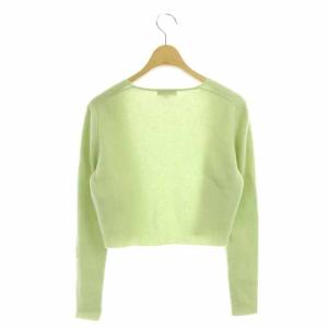 TOCCA 20AW CASHMERE BOLERO ボレロ カーディガン 長袖 ノーボタン XS ライムグリーン