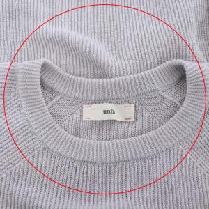unfil IENA別注 21SS フレンチリネンニット クルーネック 1 ライトグレー