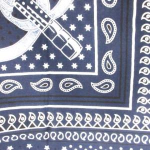 HERMES エプロンドール カレ140 カシミヤ シルク混 白 ネイビー