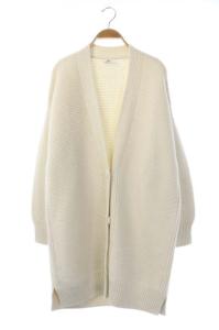 カシミヤニット カーディガン セリエボタン 34 オフホワイト