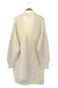 HERMES カシミヤニット カーディガン セリエボタン 34 オフホワイト