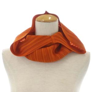 イッセイミヤケ ストール オレンジ