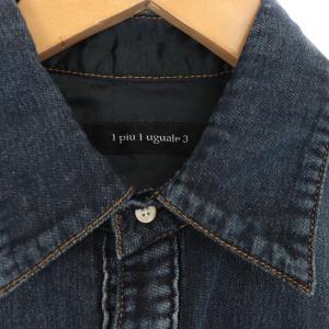 1PIU1UGUALE3 WESTERN SHIRT デニムシャツ ウェスタン 長袖 スナップボタン 3 インディゴ