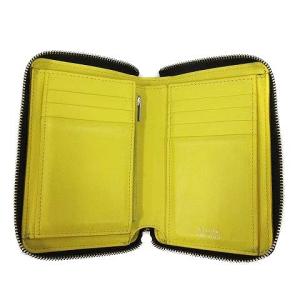 CELINE ロゴレザー二つ折り財布 ブラック