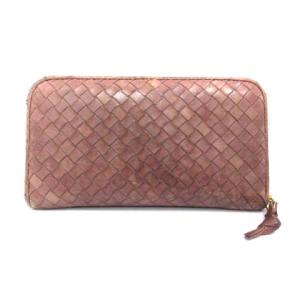 BOTTEGA VENETA イントレチャート 長財布 ブラウン
