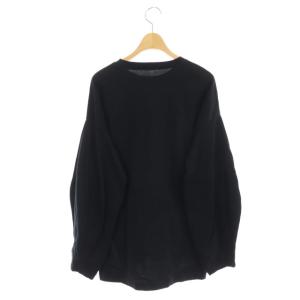 nagonstans 20AW CO天竺Structure Sleeve ロンT コットン ブラック