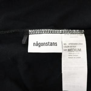 nagonstans 20AW CO天竺Structure Sleeve ロンT コットン ブラック