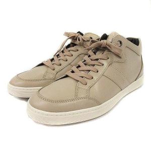 TOD'S スニーカー ローカット レザー ロゴ 39 26cm グレージュ