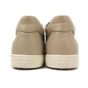 TOD'S スニーカー ローカット レザー ロゴ 39 26cm グレージュ