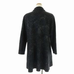 JURGEN LEHL ウールコットン ジャガード セットアップ 上下 ショールカラー ジャケット ロング バルーンスカート ロング タック M 黒