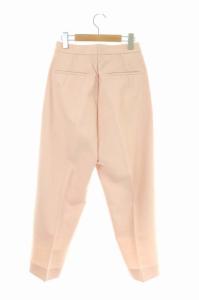 Drawer モヘヤ混 タックパンツ スラックス テーパード 34 ピンク