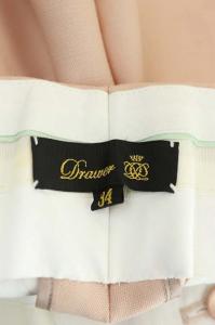 Drawer モヘヤ混 タックパンツ スラックス テーパード 34 ピンク