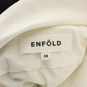 ENFOLD ラップデザインドレス ニットワンピース ロング フレア 38 ホワイト系