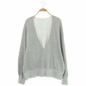 THE SHINZONE 21SS Vネックスウェットプルオーバートレーナー 長袖 F グレー 21SMSCU13