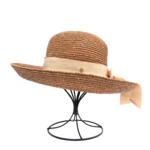 HELEN KAMINSKI リボンラフィアハット  ブラウン