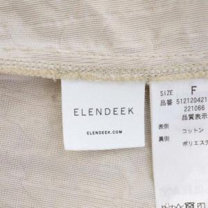 ELENDEEK 21SS COTTON JACQUARED BL チュニック丈 フレア プルオーバー ベージュ