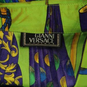 GIANNI VERSACE シルク総柄シャツ 38 マルチカラー