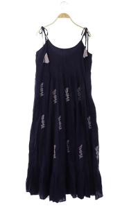 MARIHA 刺繍キャミソールワンピース パープル