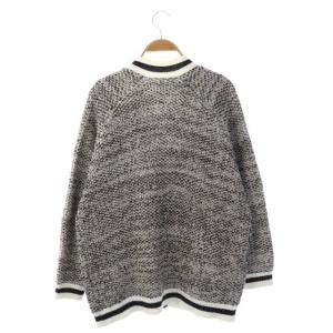 Grace Class 21AW ツイードニットカーディガン 長袖 Vネック 金ボタン 36 ピンク 黒 アイボリー ブラック