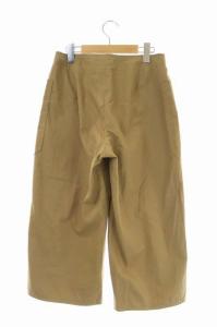 Drawer パンツ サテン タック ワイド 38 ベージュ