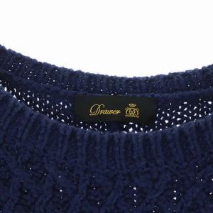 Drawer アランニット ワイド ブルー