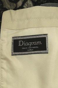 Diagram GRACE CONTINENTAL ノースリーブフラワードットワンピース 36 ブラック 