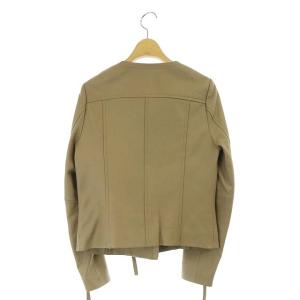 GRACE CONTINENTAL ラムレザーライダースジャケット ブラウン