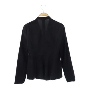 Theory clean blazer ノーカラージャケット リネン 0 ブラック