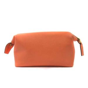 CELINE ポーチ レザー オレンジ