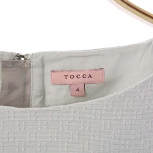TOCCA 19SS 総柄タックワンピース ライトグレー