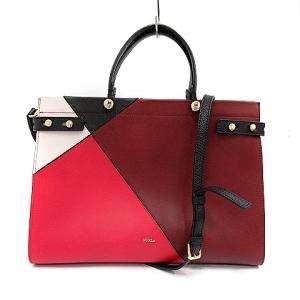 LADY レザートートバッグ レッド