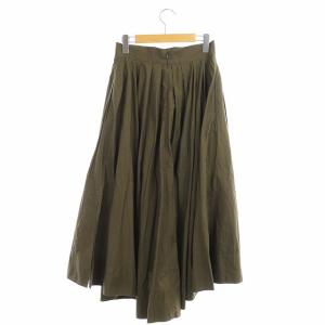 MADISONBLUE タックロングスカート 01 カーキ