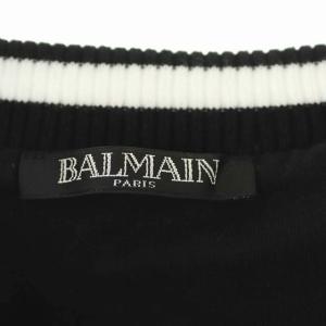 BALMAIN キルティングトレーナー S ブラック
