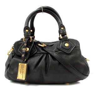 ミニボストンレザーバッグ ブラック