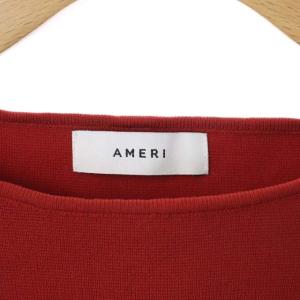 Ameri VINTAGE 19SS 3D CARAPACE KNIT ニット 五分袖 レッド