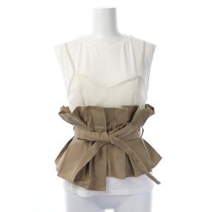 2WAY WIDE BELT TOP ホワイト