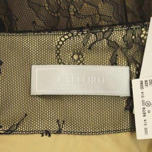 CELFORD 21SS レースフレアスカート ロング 36 黒 ブラック ベージュ