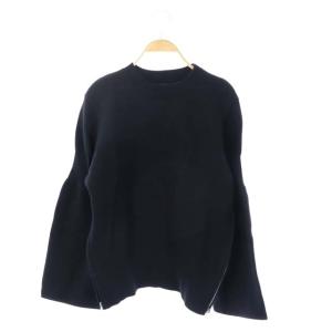 16MODEL サイドジップスウェットトレーナー ブラック