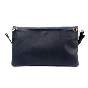 agnes b. ショルダーバッグ レザー ネイビー