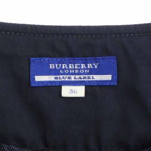 BURBERRY BLUE LABEL デニムワンピース 七分袖 36 ネイビー