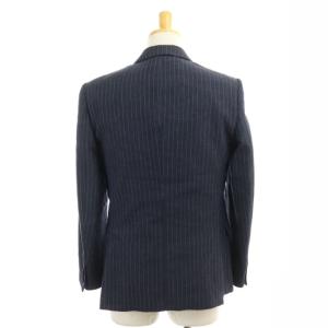 BOGLIOLI ウールリネンストライプスーツ セットアップ 44 ネイビー