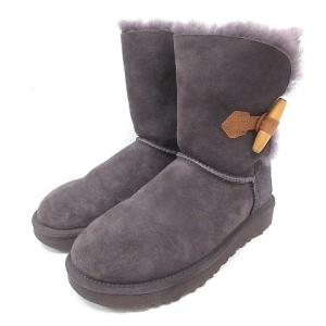 UGG australia KEELY ムートンブーツ ミドル ロゴ 22cm パープル 1012362